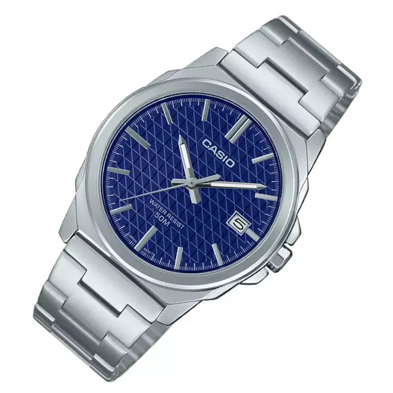 Casio Enticer Blue Dial Spherical Glass Men's Watch- MTP-E720D-2AV